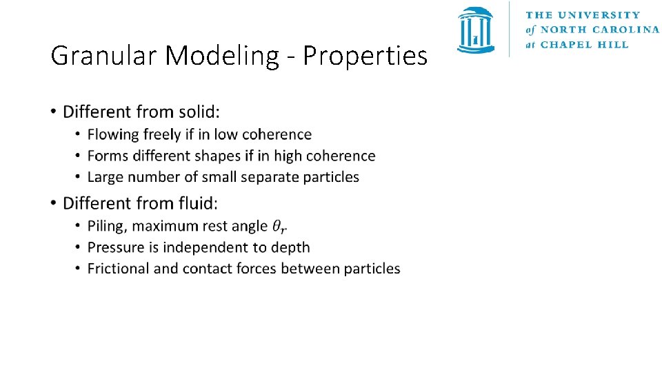 Granular Modeling - Properties • 