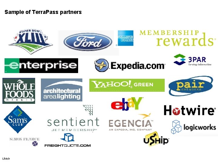 Sample of Terra. Pass partners Ulrich 