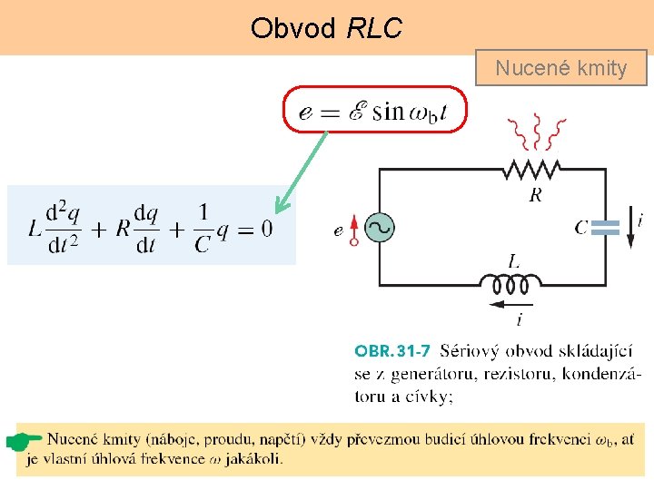 Obvod RLC Nucené kmity 