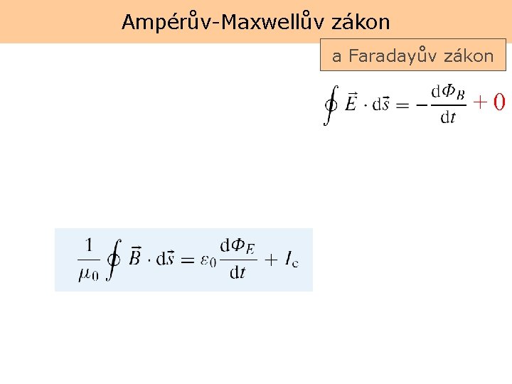 Ampérův-Maxwellův zákon a Faradayův zákon +0 