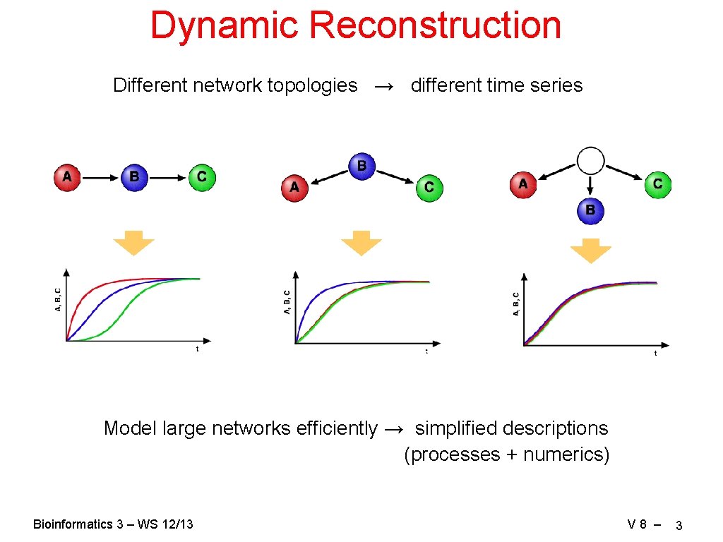 Dynamic Reconstruction Different network topologies → different time series Model large networks efficiently →