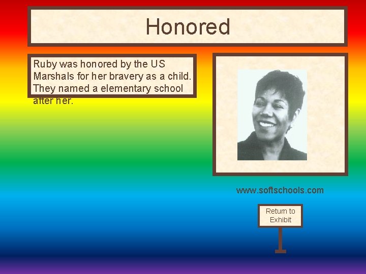 Honored Ruby was honored by the US Marshals for her bravery as a child.