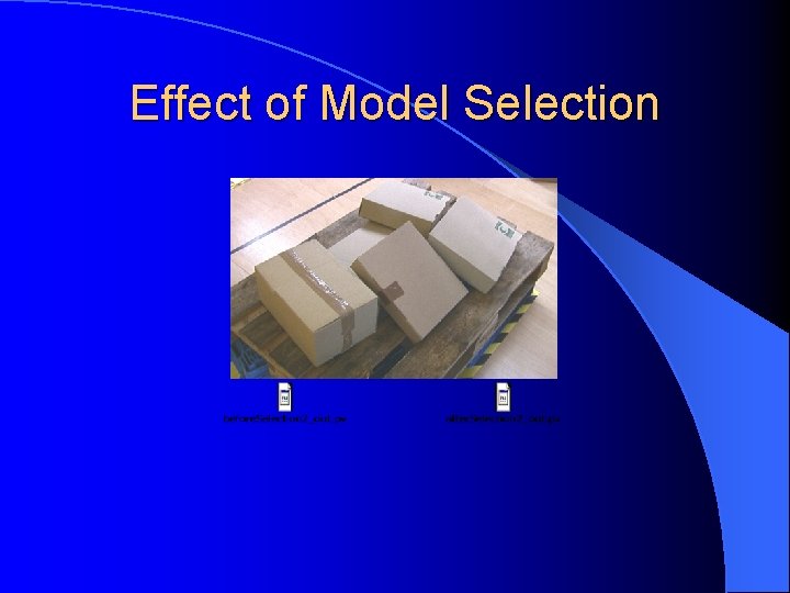 Effect of Model Selection 