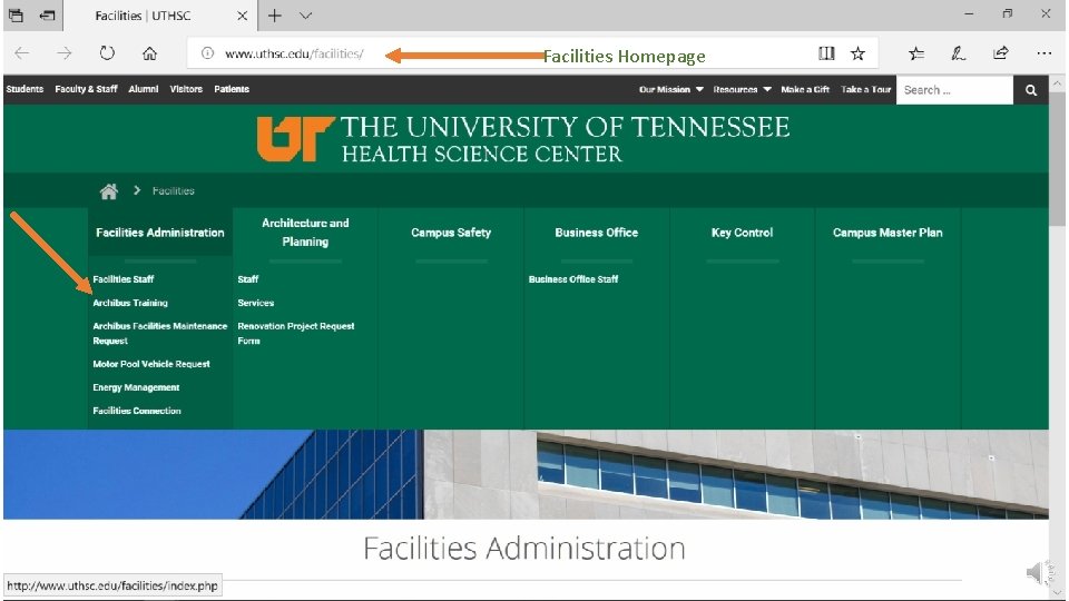 Facilities Homepage  Facilities Homepage