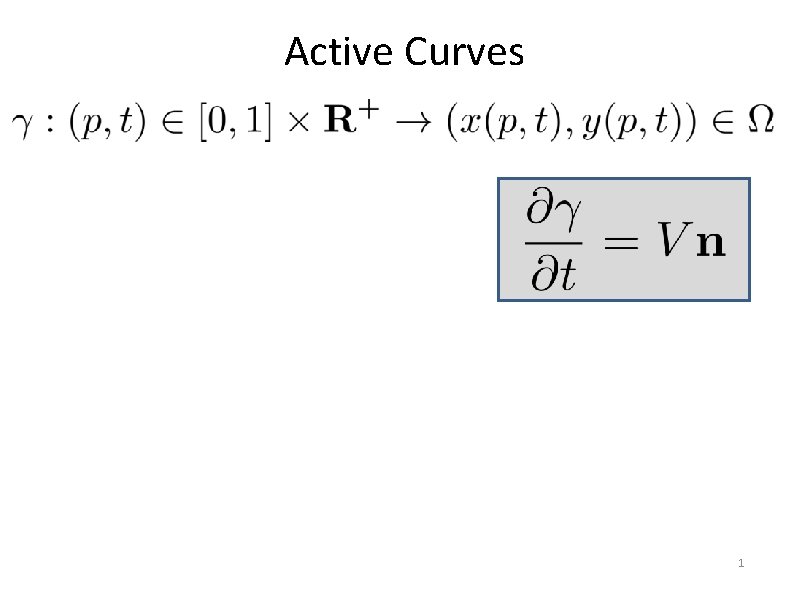 Active Curves 1 