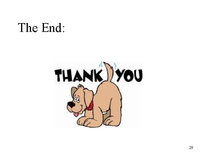 The End: 29 The End: 29