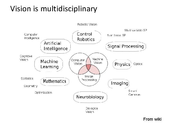 Vision is multidisciplinary From wiki 