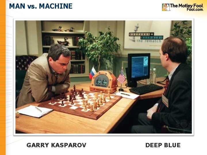 MAN vs. MACHINE GARRY KASPAROV DEEP BLUE MAN vs. MACHINE GARRY KASPAROV DEEP BLUE