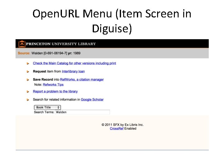 Open. URL Menu (Item Screen in Diguise) 