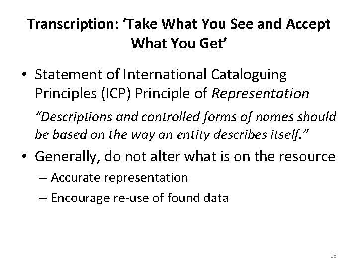 Transcription: ‘Take What You See and Accept What You Get’ • Statement of International