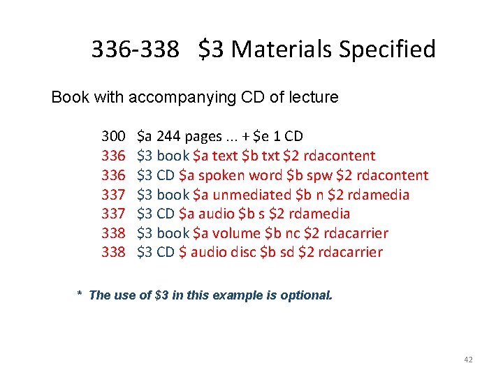 336 -338 $3 Materials Specified Book with accompanying CD of lecture 300 336 337