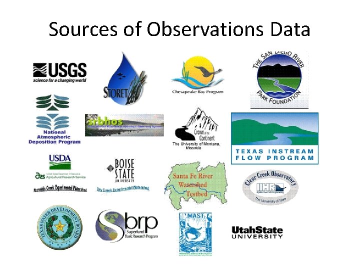 Sources of Observations Data 