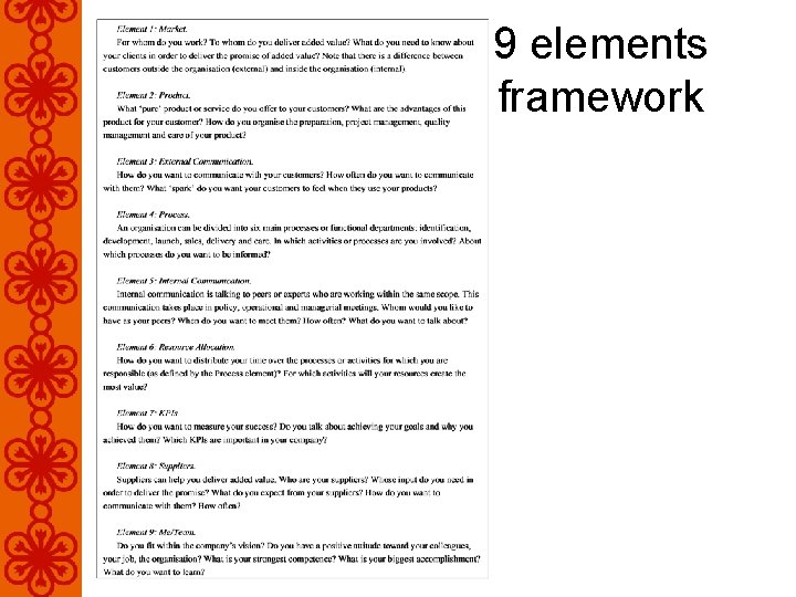 9 elements framework 