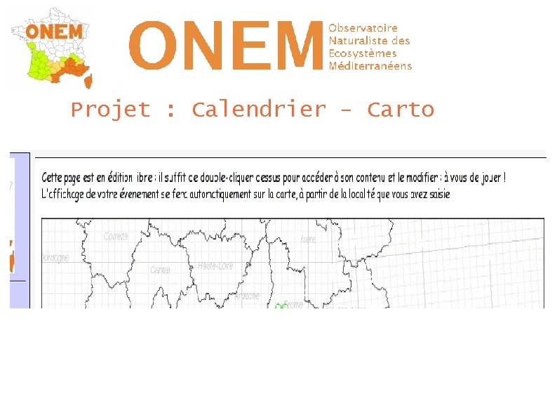 Projet : Calendrier - Carto 