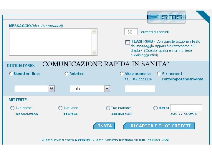 COMUNICAZIONE RAPIDA IN SANITA’ 