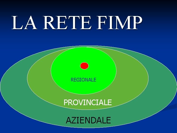 LA RETE FIMP REGIONALE PROVINCIALE AZIENDALE 