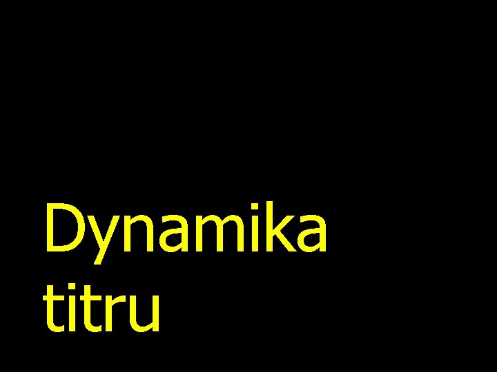 Dynamika titru 