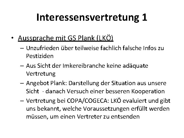 Interessensvertretung 1 • Aussprache mit GS Plank (LKÖ) – Unzufrieden über teilweise fachlich falsche