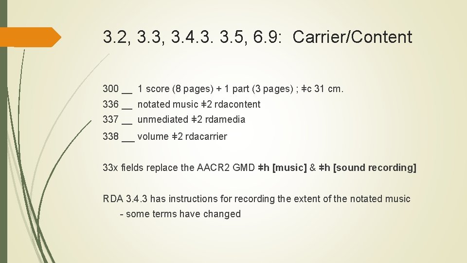 3. 2, 3. 3, 3. 4. 3. 3. 5, 6. 9: Carrier/Content 300 __