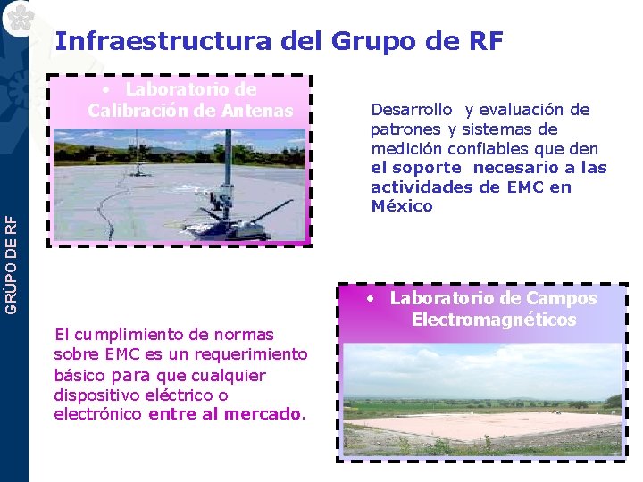 Infraestructura del Grupo de RF GRÙPO DE RF · Laboratorio de Calibración de Antenas