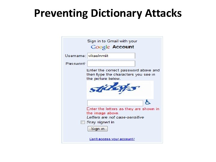 Preventing Dictionary Attacks 