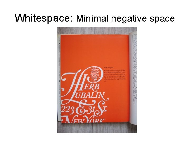 Whitespace: Minimal negative space 