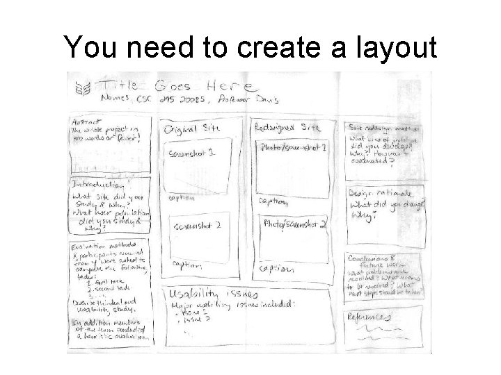 You need to create a layout 
