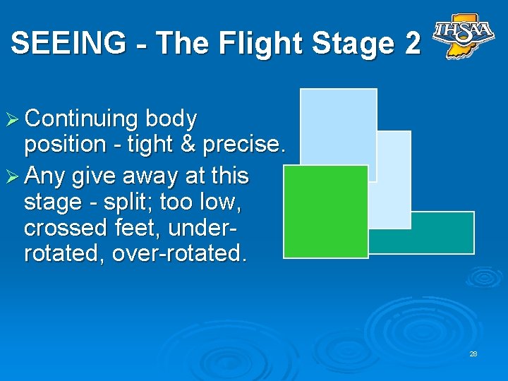 SEEING - The Flight Stage 2 Ø Continuing body position - tight & precise.