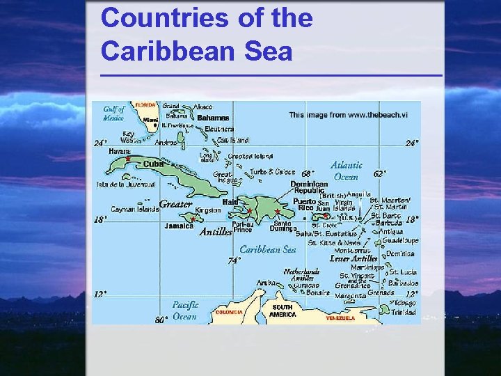 Countries of the Caribbean Sea 