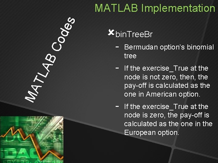 MA TL AB Co de s MATLAB Implementation bin. Tree. Br - Bermudan option’s MA TL AB Co de s MATLAB Implementation bin. Tree. Br - Bermudan option’s