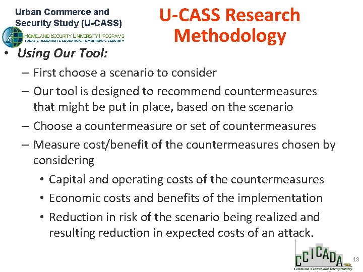 Urban Commerce and Security Study (U-CASS) • Using Our Tool: U-CASS Research Methodology –