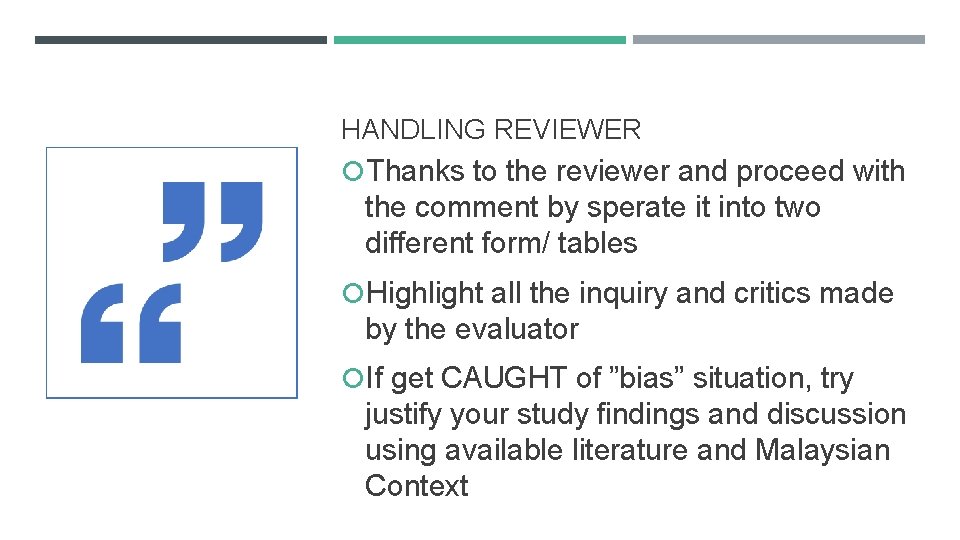 HANDLING REVIEWER Thanks to the reviewer and proceed with the comment by sperate it