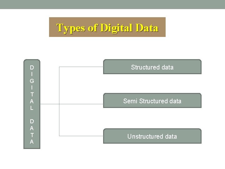 Types of Digital Data D I G I T A L D A T