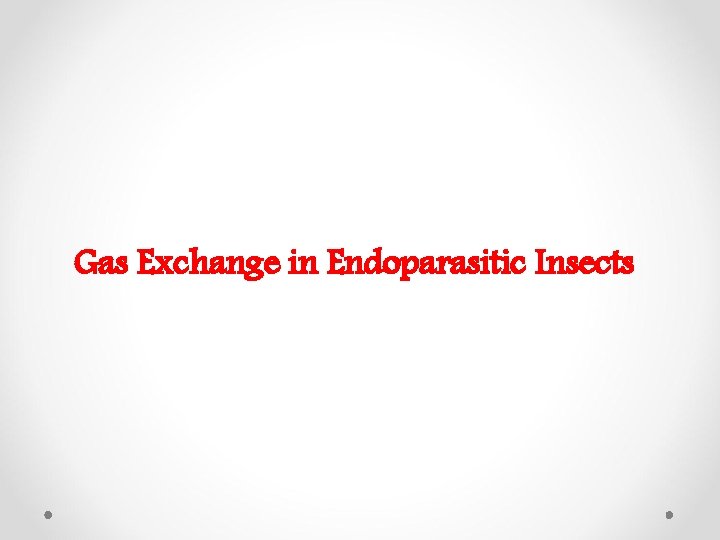 Gas Exchange in Endoparasitic Insects 