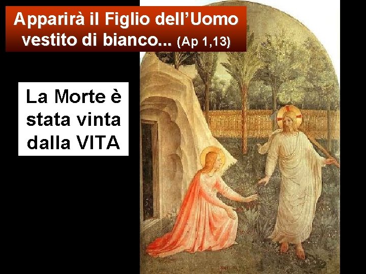 Apparirà il Figlio dell’Uomo vestito di bianco. . . (Ap 1, 13) La Morte