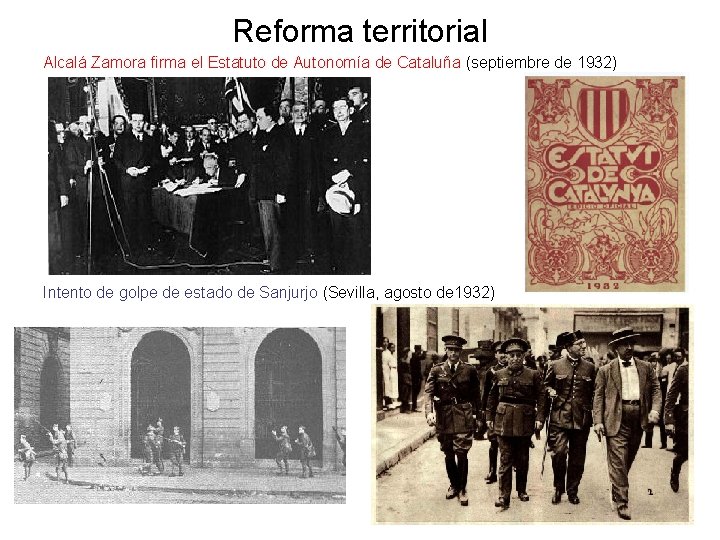 Reforma territorial Alcalá Zamora firma el Estatuto de Autonomía de Cataluña (septiembre de 1932)