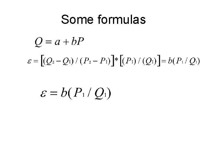Some formulas 