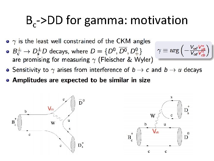 Bc->DD for gamma: motivation 