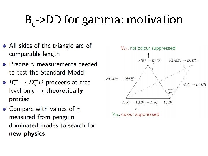 Bc->DD for gamma: motivation 
