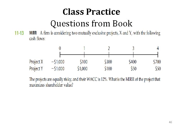Class Practice Questions from Book 46 
