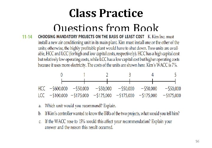 Class Practice Questions from Book 56 