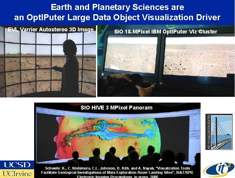Earth and Planetary Sciences are an Opt. IPuter Large Data Object Visualization Driver EVL