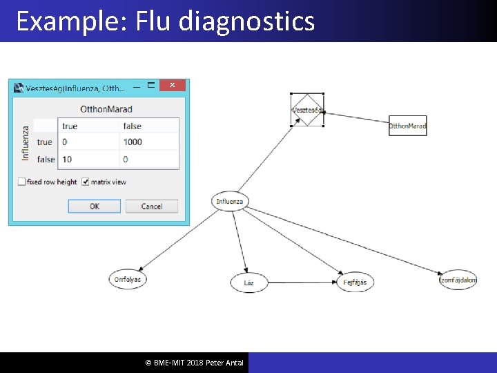 Example: Flu diagnostics © BME-MIT 2018 Peter Antal 