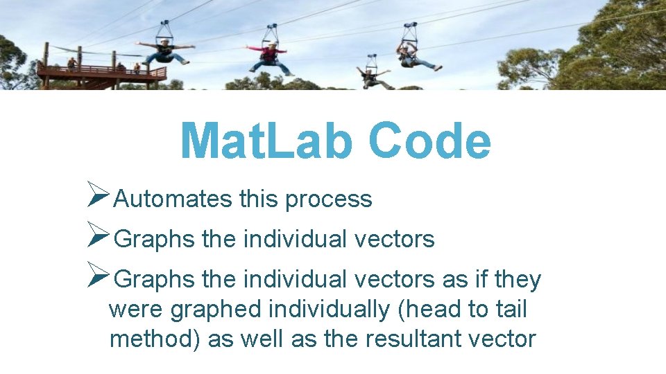 Mat. Lab Code ØAutomates this process ØGraphs the individual vectors as if they were