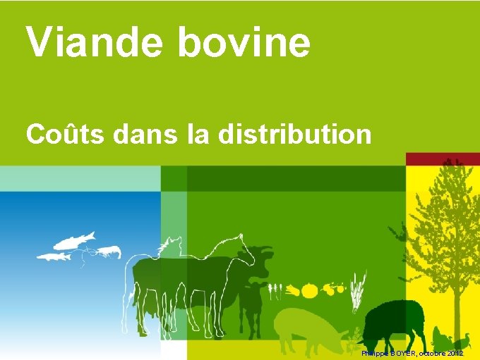 Viande bovine Coûts dans la distribution Philippe BOYER, octobre 2012 