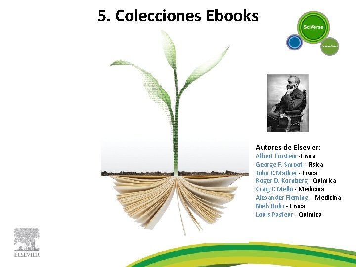 5. Colecciones Ebooks Autores de Elsevier: Albert Einstein -Fisica George F. Smoot - Fisica