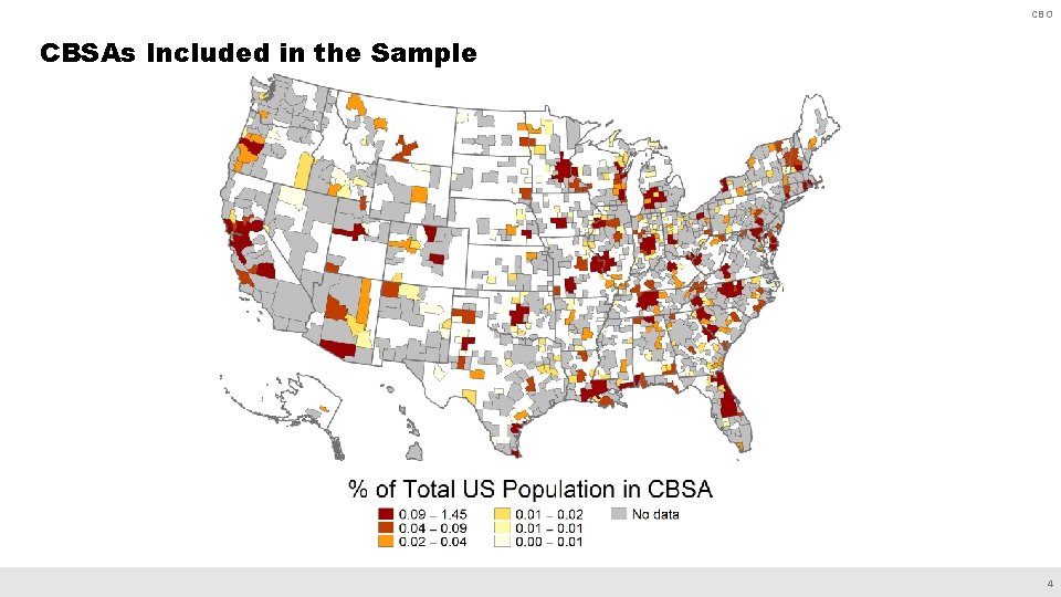 CBO CBSAs Included in the Sample 4 