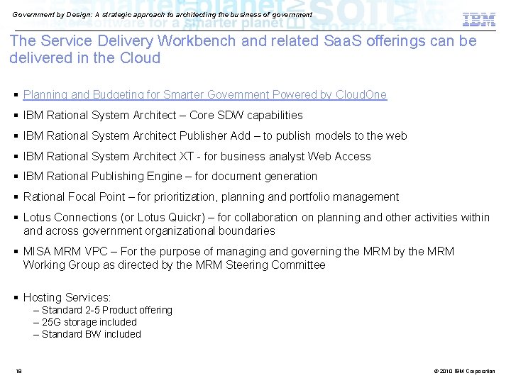 Government by Design: A strategic approach to architecting the business of government The Service