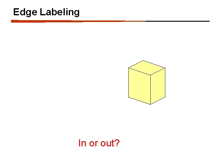 Edge Labeling In or out? 