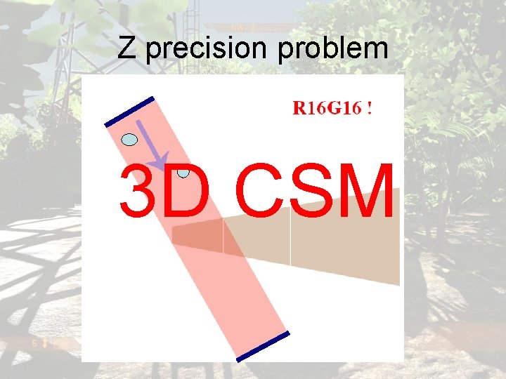 Z precision problem 3 D CSM 